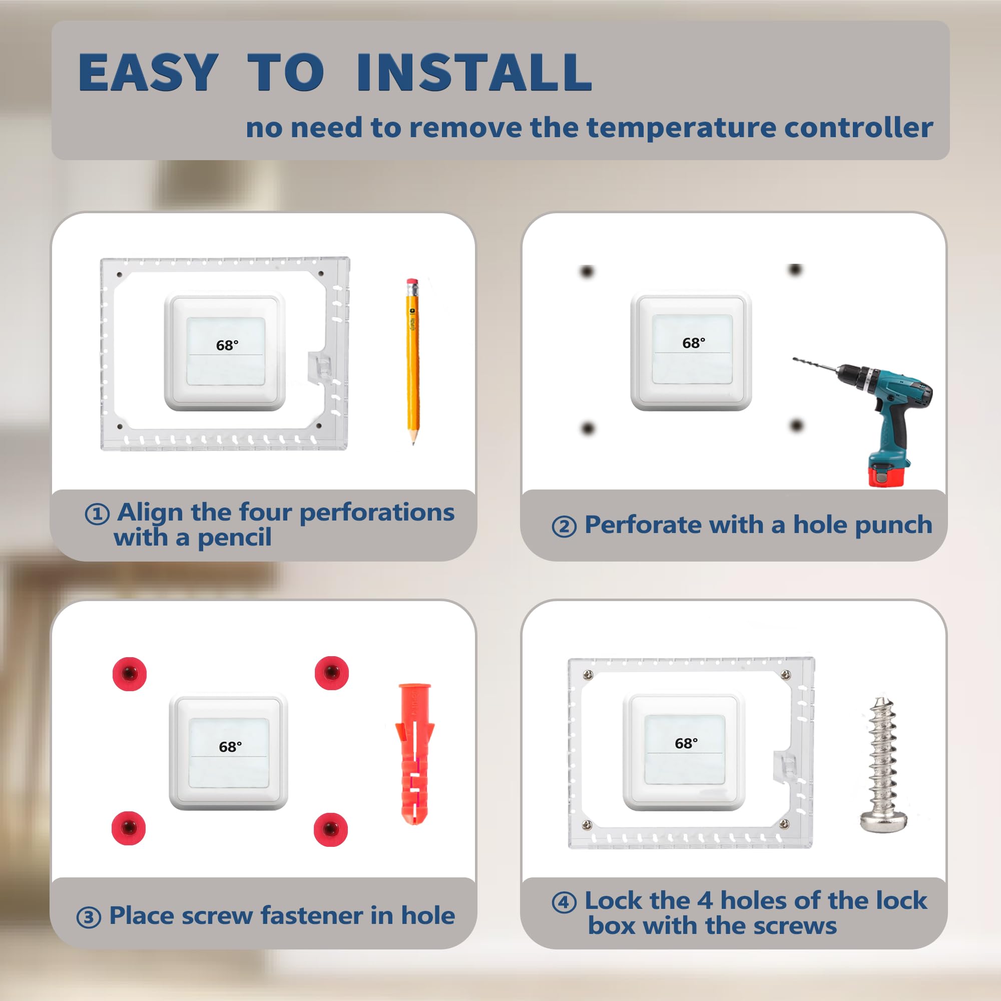 Gedreew lock box ventilation design prevents sensing interference on walls