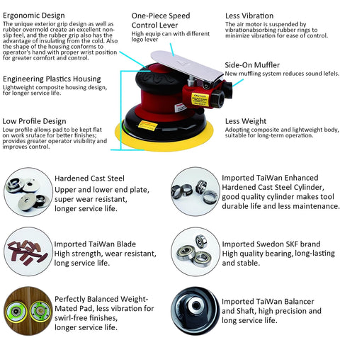 Gedu low vibration operation helps reduce fatigue and improve control.