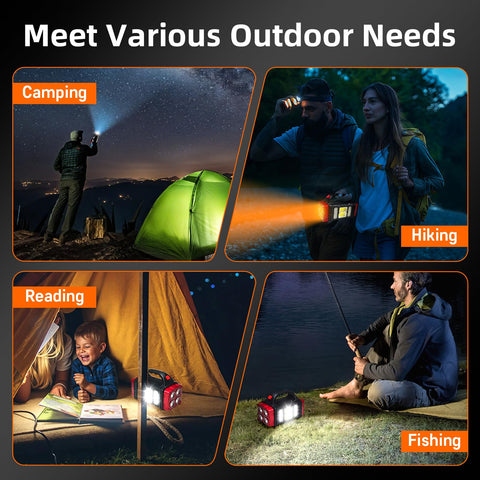 GEEBONFLUGENS solar flashlight solar charging capability for off-grid power.