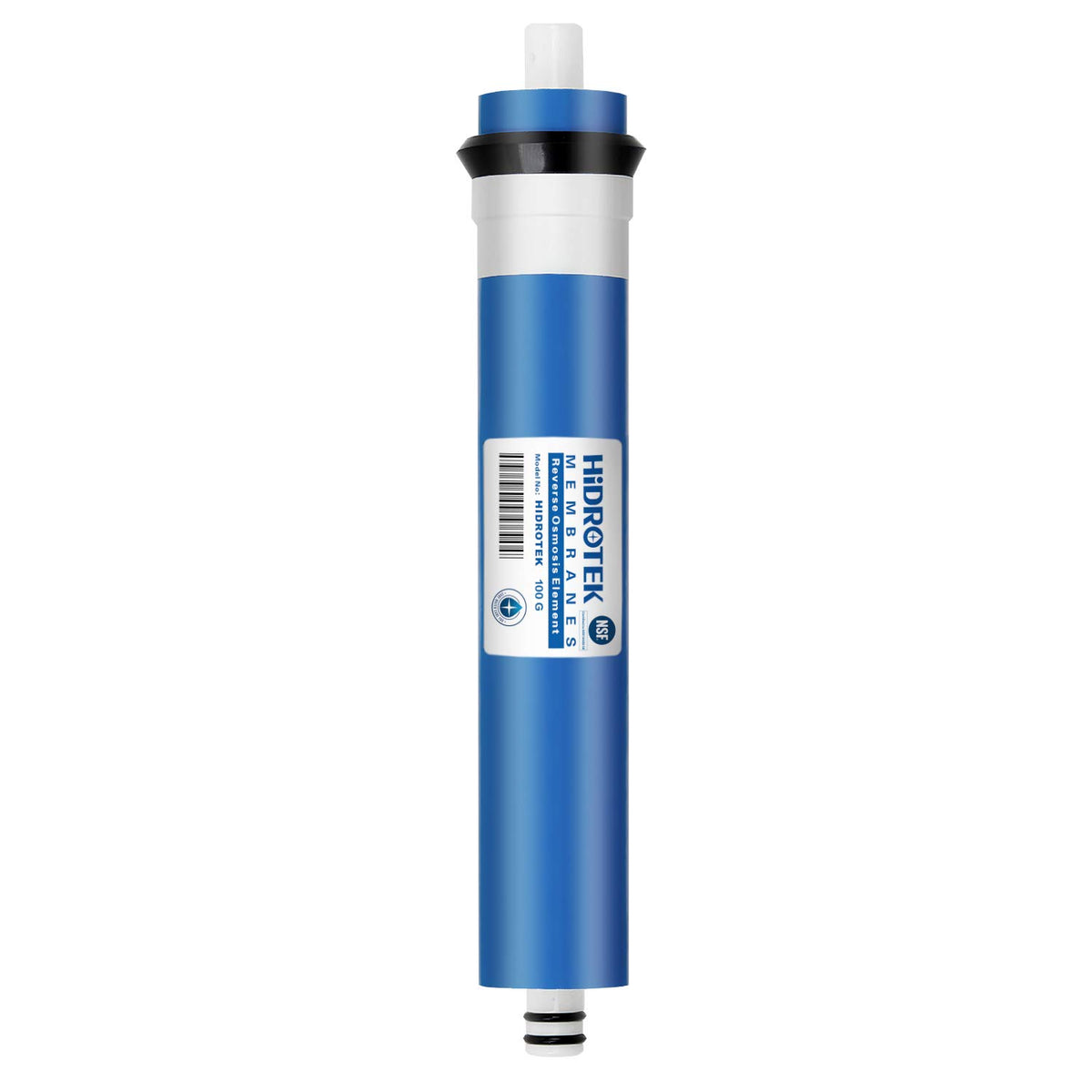 Geekpure 100 GPD membrane packaging shown, signaling NSF quality and ready-to-install precision.