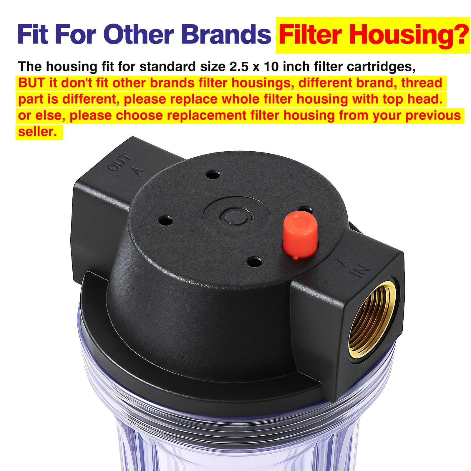 Geekpure brass 3/4-inch ports provide secure, leak-free connections.
