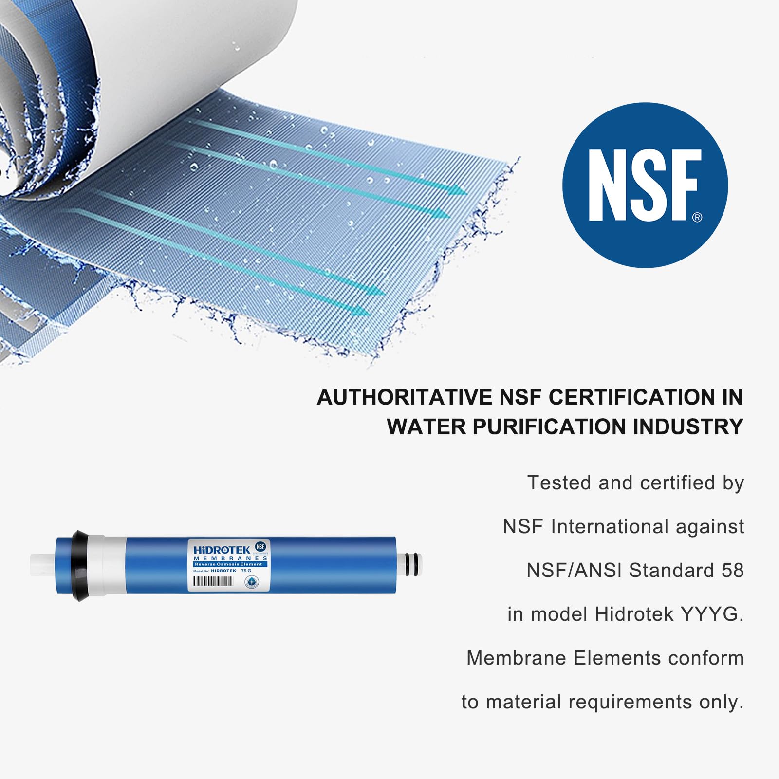 Geekpure RO membrane installation demonstrates easy fit with standard housings.