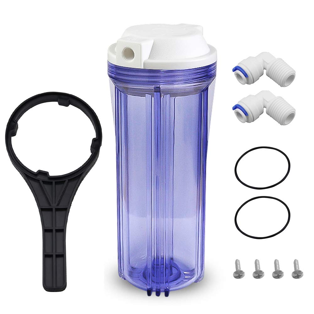 Geekpure 10-Inch RO housing with clear body for easy life monitoring of cartridges