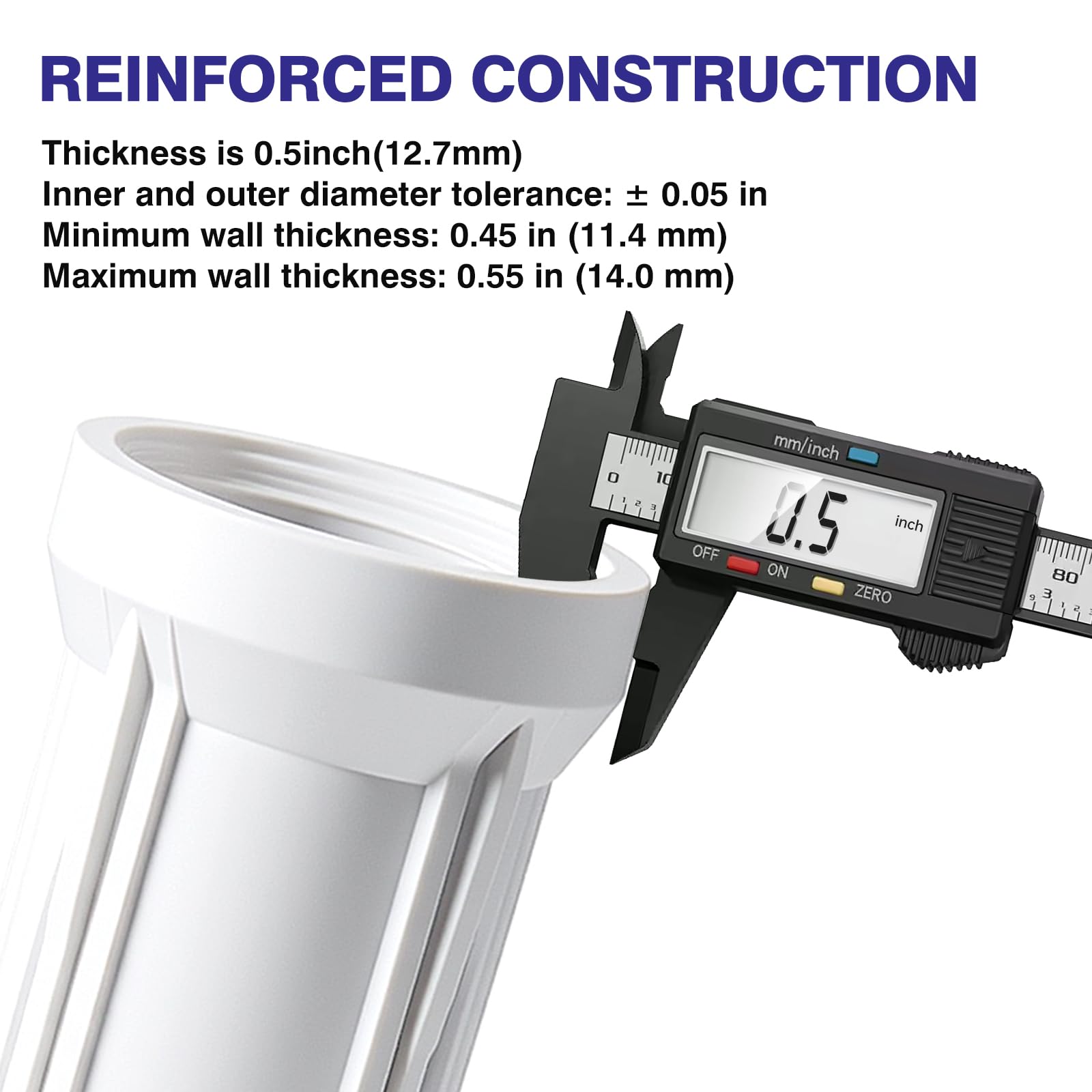 Geekpure RO housing durable body protects filters during operation.