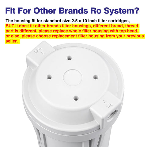 Geekpure RO housing with two O-rings for a tight seal.