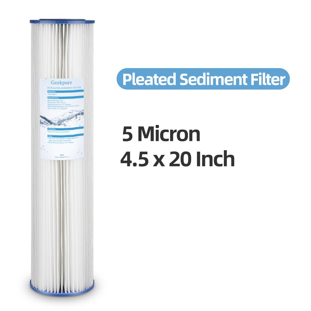 Geekpure note: filter does not reduce TDS or chlorine; consider carbon stage for chlorine