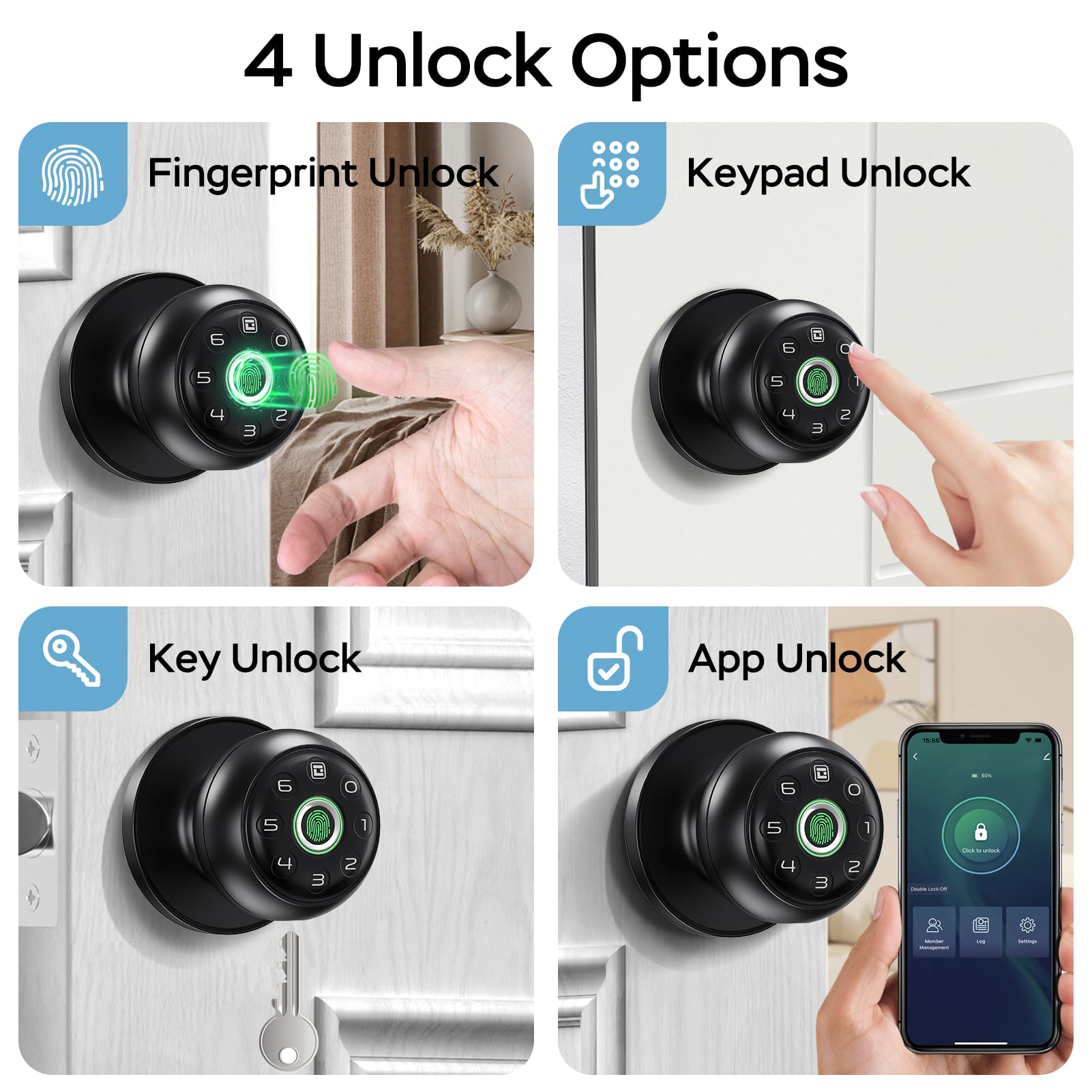 GeekTale app control lets you manage users and access logs from your phone.