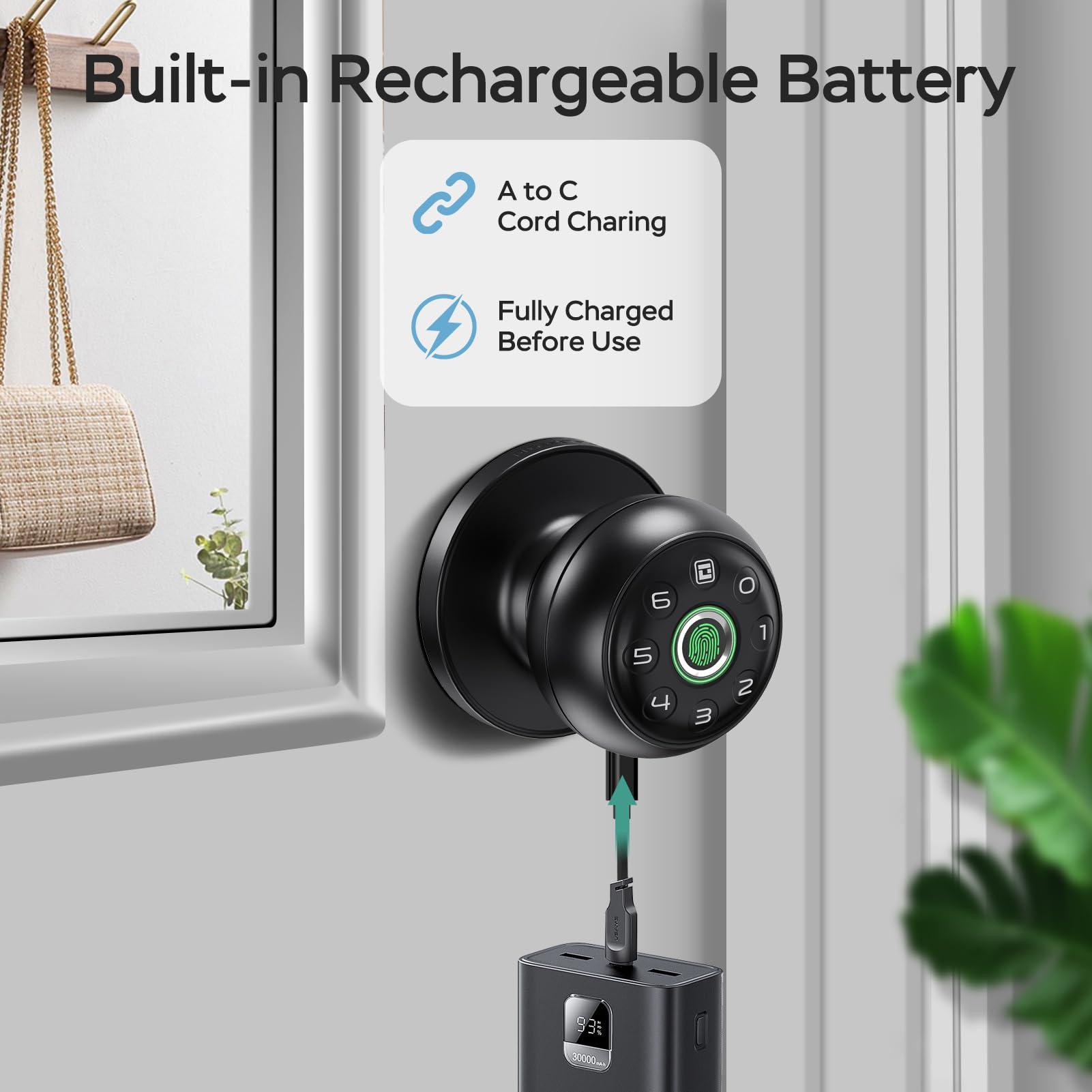 GeekTale built-in rechargeable battery lasts months on a quick 3-hour charge.