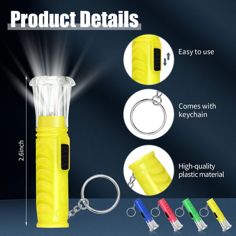 Geelin mini flashlight keychain in orange shines for camping at dusk