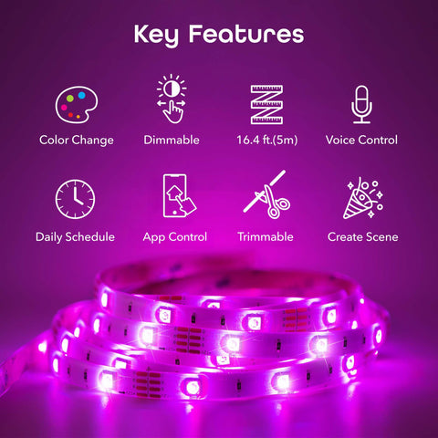 Geeni Prisma 5M LED strip TV backlight enhances viewing with vibrant colors