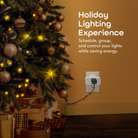 Geeni Smart Plug Mini compact design occupies a single outlet without blocking others