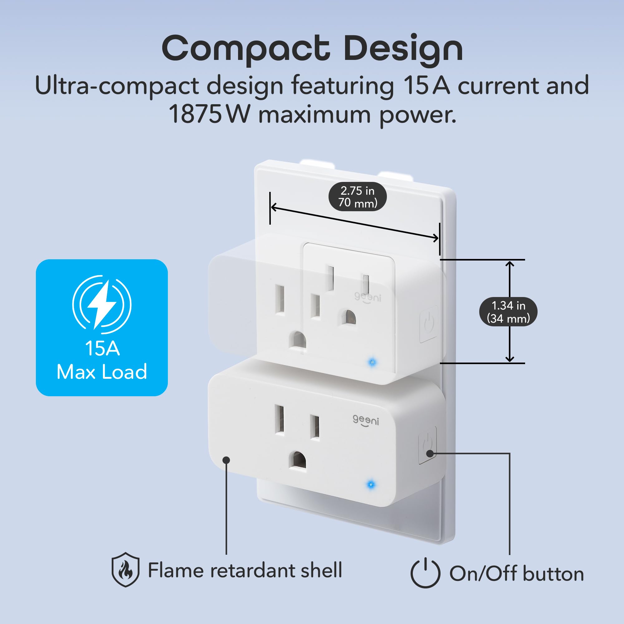 Geeni Smart Plug Mini status LED indicating device power state