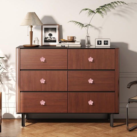 Geesatis flower pink knob dresser upgrade with shimmering rhinestones