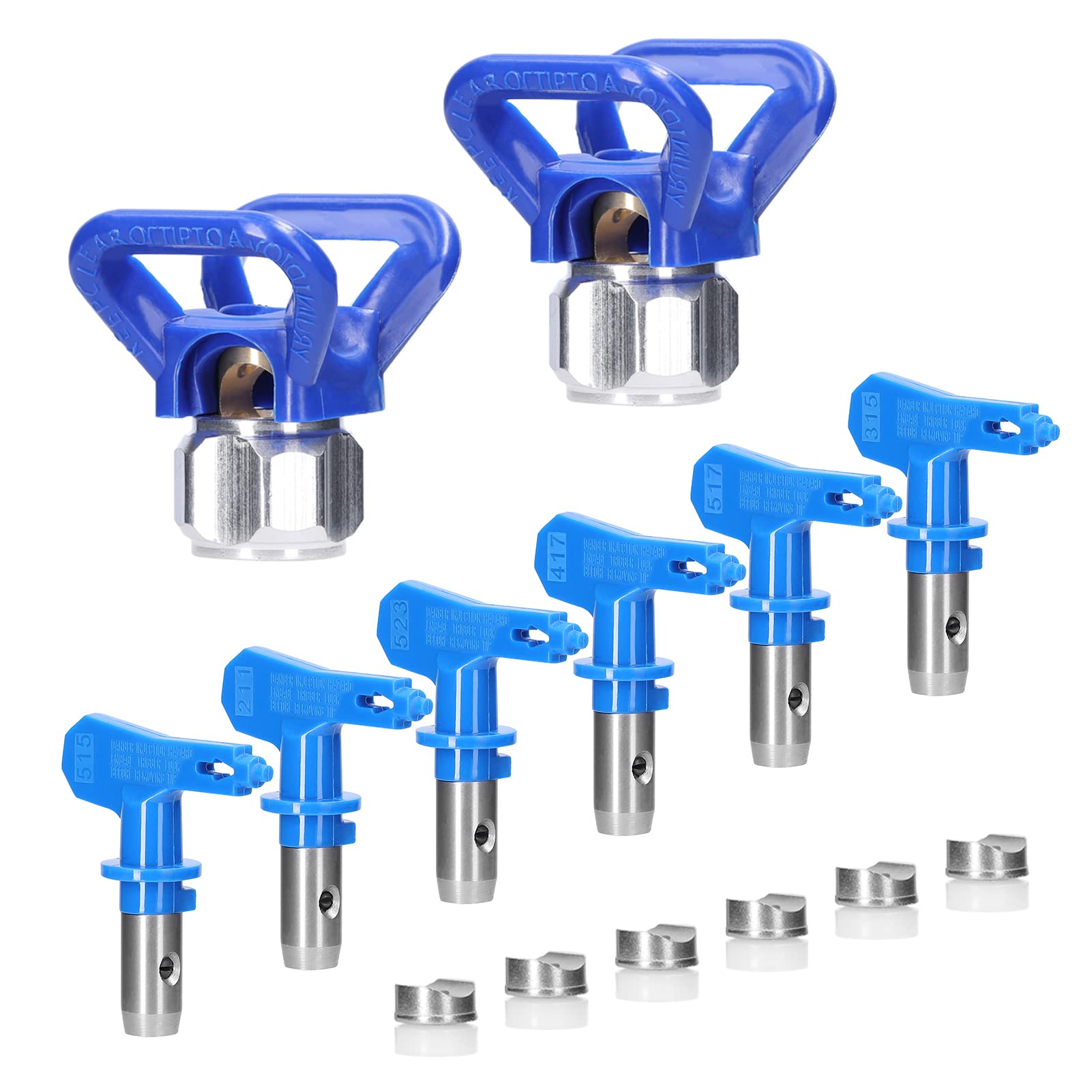 Geevorks airless nozzle 6 types set offers versatile painting projects with precise spray control.