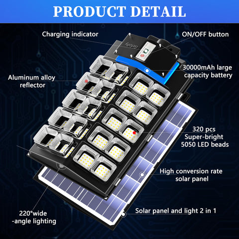 Gefolly SL-5200W wide-angle illumination covers broad parking areas and yards.