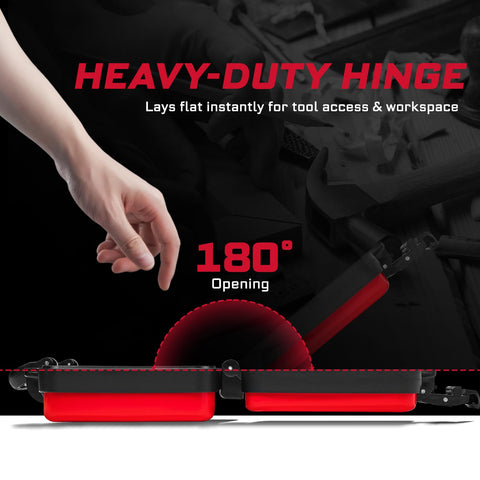 Geinxurn 11-inch red tool box on workspace ready for DIY tasks