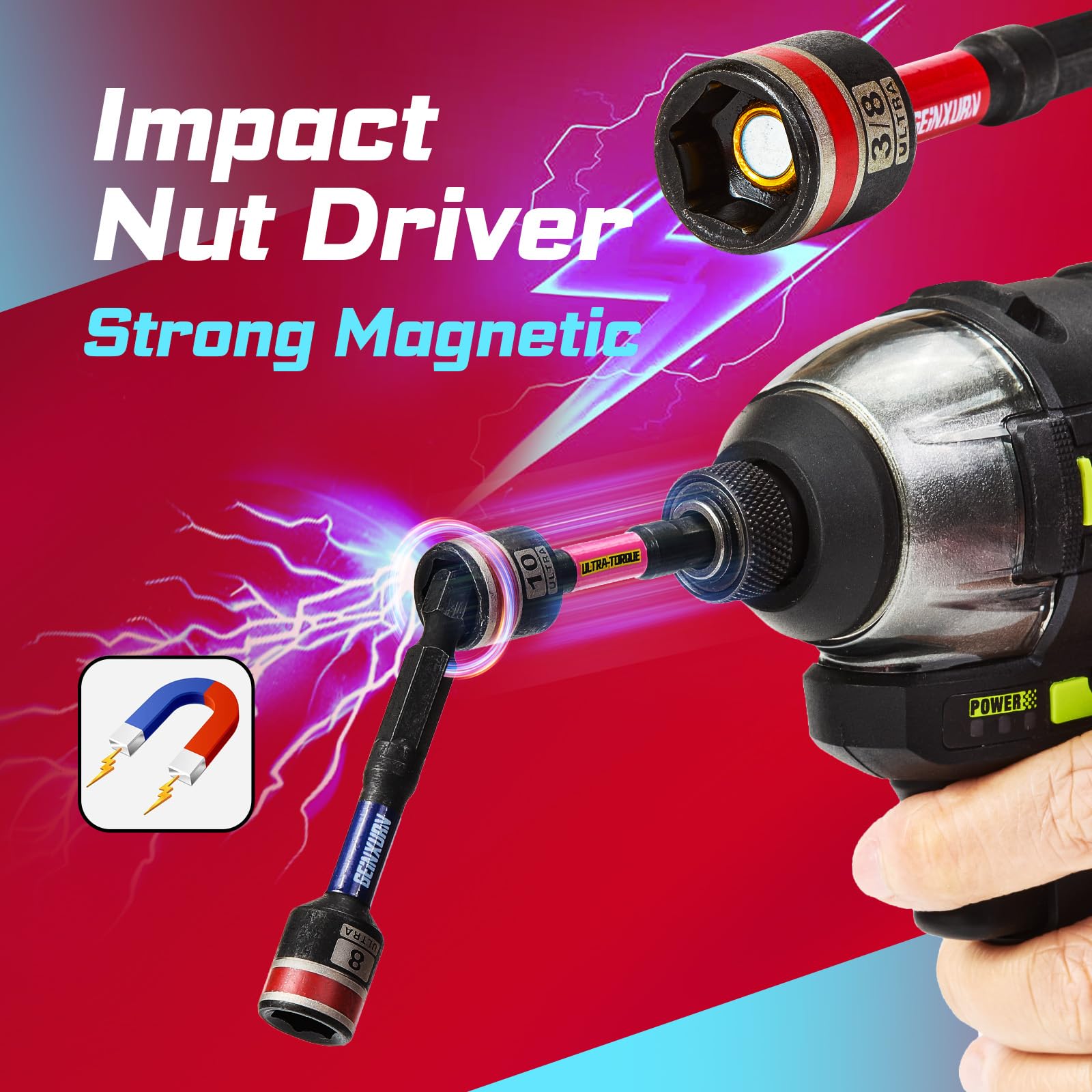 Geinxurn 2-inch Torx bits designed for higher torque applications.