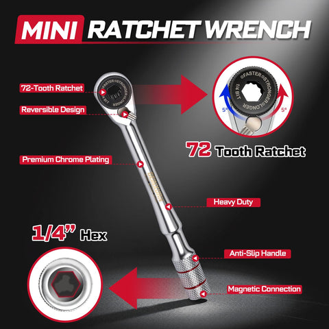 Geinxurn extension bar with quarter‑inch adapter for extended leverage