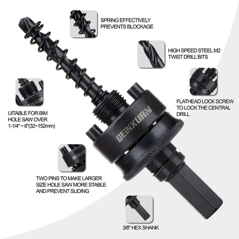 GEINXURN compatible with major brands for broad hole saw options.