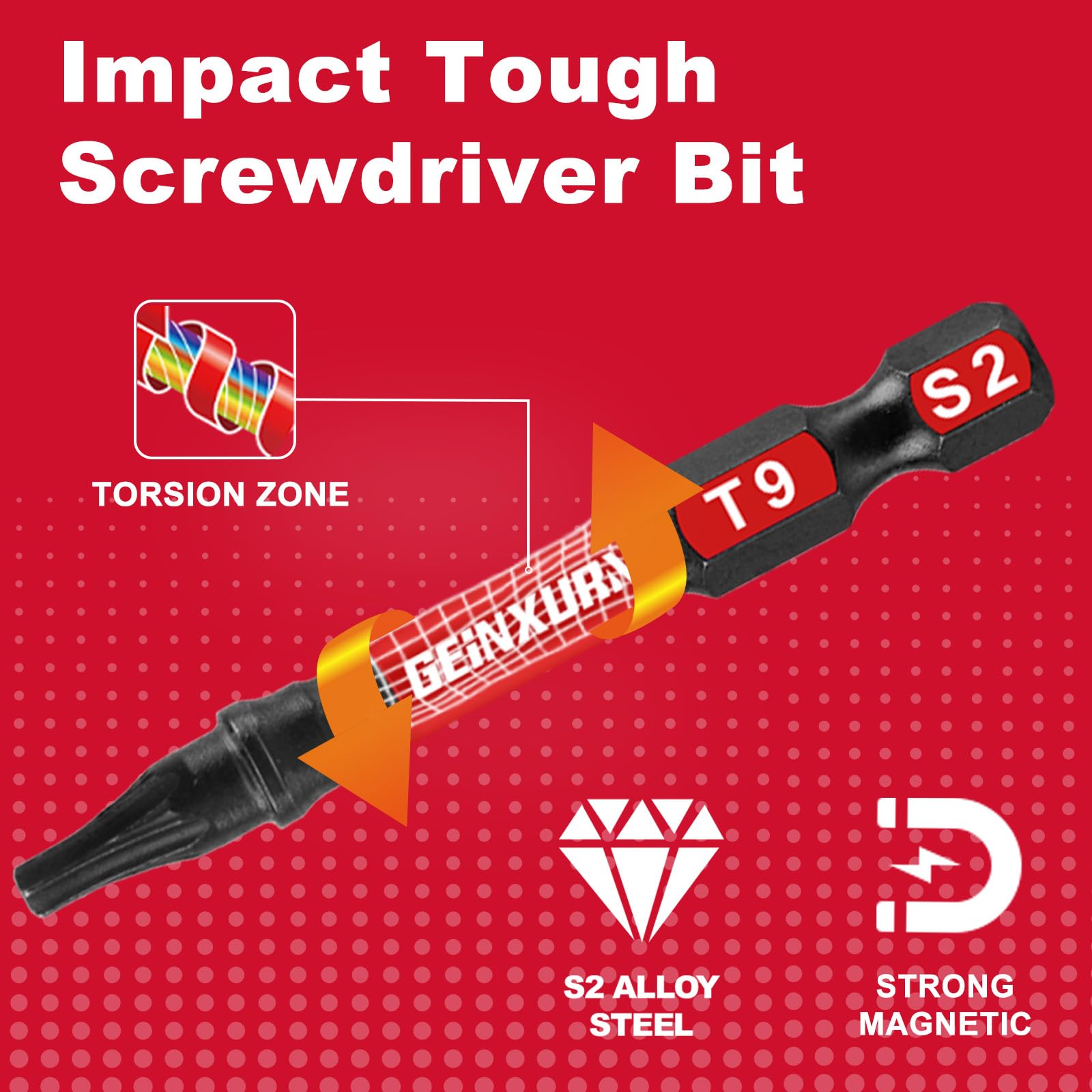 Geinxurn impact-rated bits withstand high torque from modern drivers