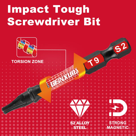 Geinxurn impact-rated bits withstand high torque from modern drivers