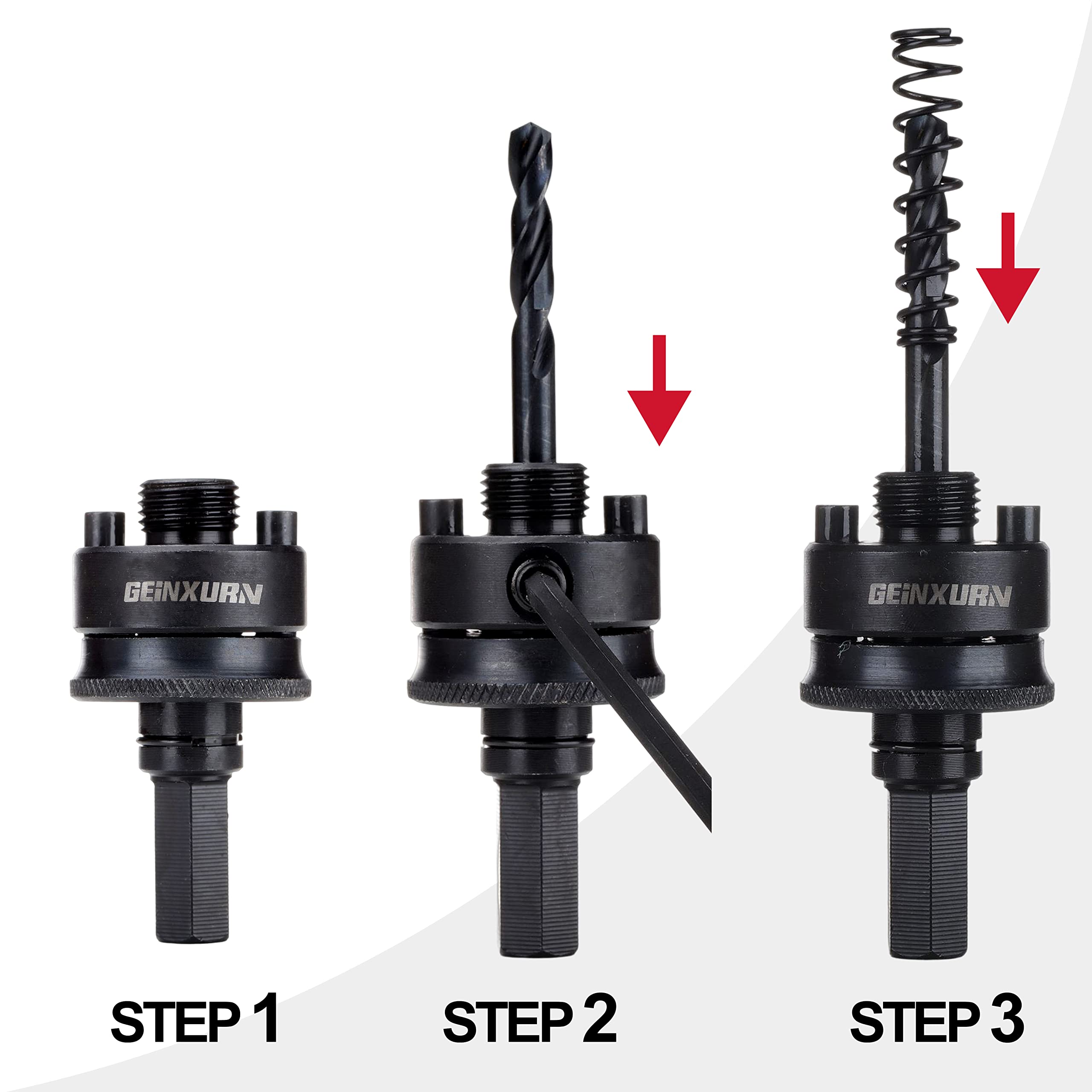 GEINXURN locking pins keep the saw stable and safe.