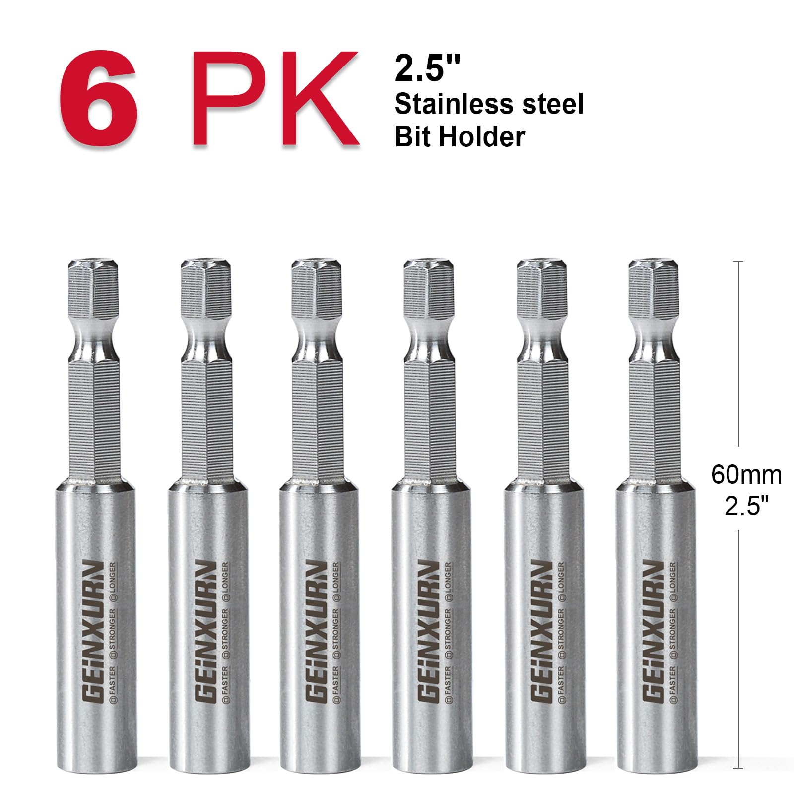 GEINXURN magnetic spring lock keeps bits firmly in place during use.