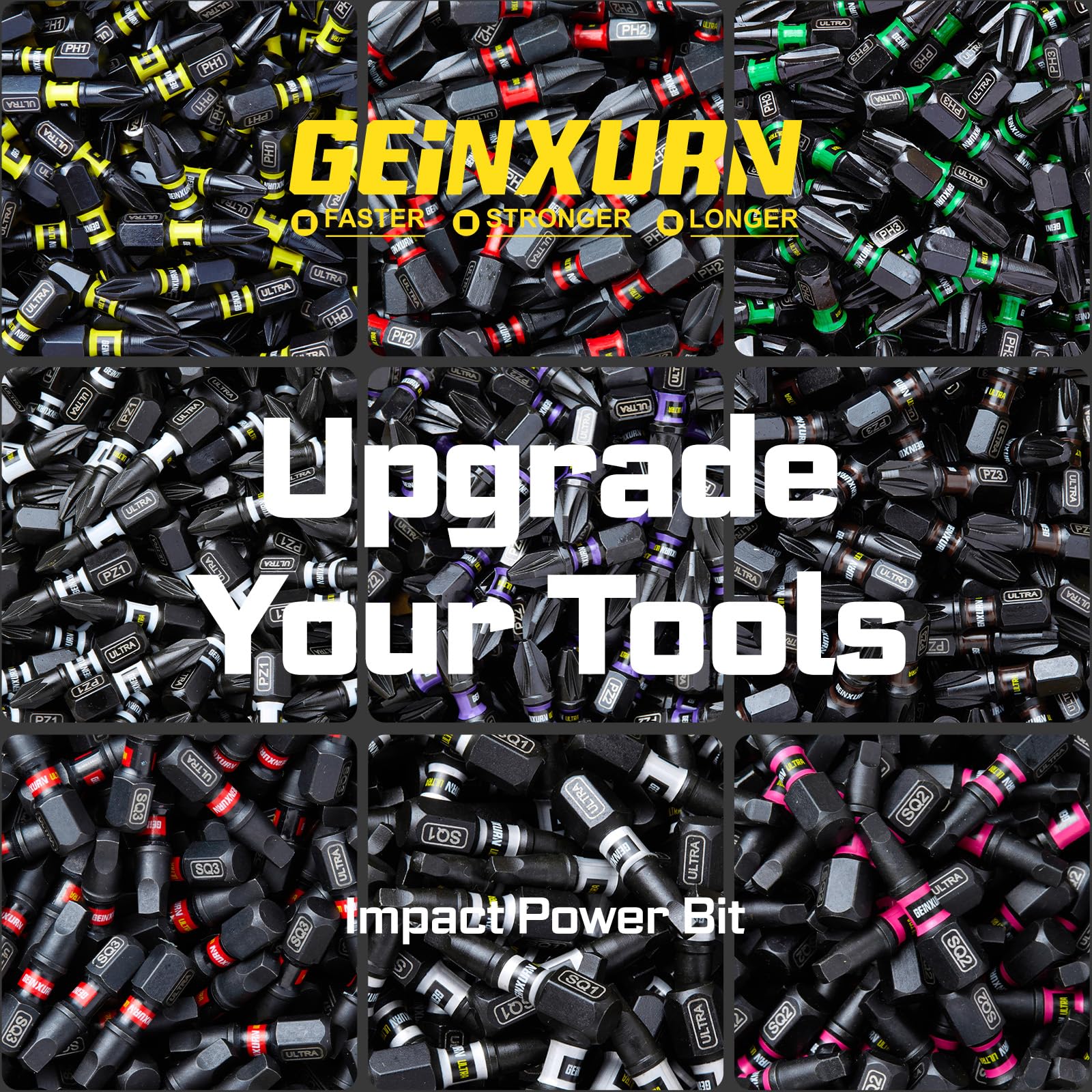 Geinxurn magnetic tips help pick up screws quickly during installation.