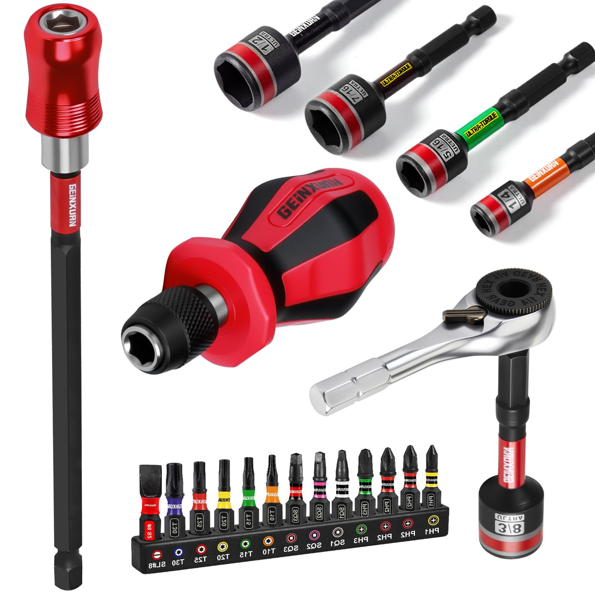 Geinxurn mini ratchet wrench ideal for tight spaces with smooth quick-turn action.