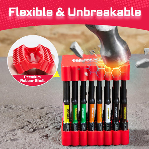 Geinxurn multi-head screwdriver bits demonstrates varied profiles for fast projects.
