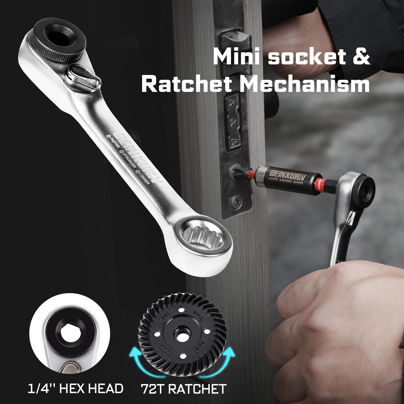 GEINXURN nut driver bits for common fastener sizes