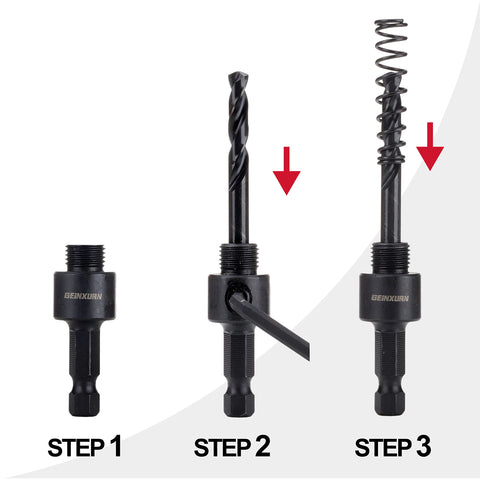 GEINXURN extra 1/4 inch pilot bit enables versatile setups.