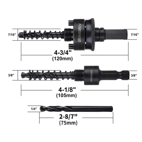 GEINXURN 135 degree pilot bit angle aids precise drilling in wood and metal.