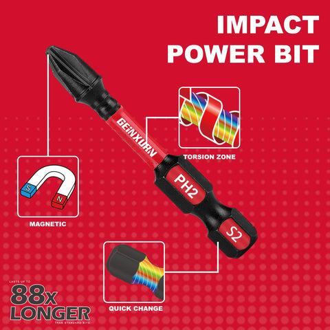 GEINXURN power bits set covers common fastening tasks.