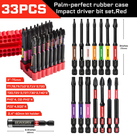 Geinxurn soft-base magnetic bit holder provides easy grip and stability.