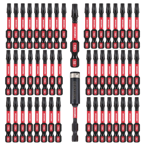 GEINXURN T25 2in bits collection for precise torque on wood projects.