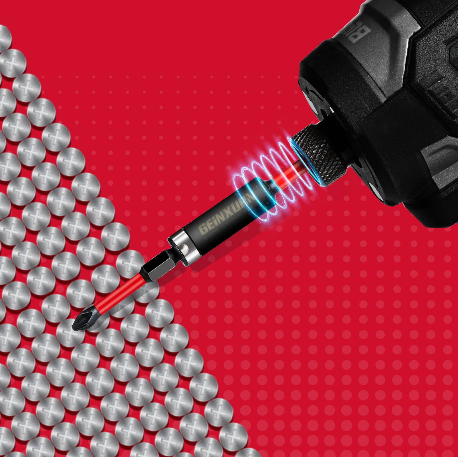 GEINXURN tight-spot-reach enables easier access to recessed screws.