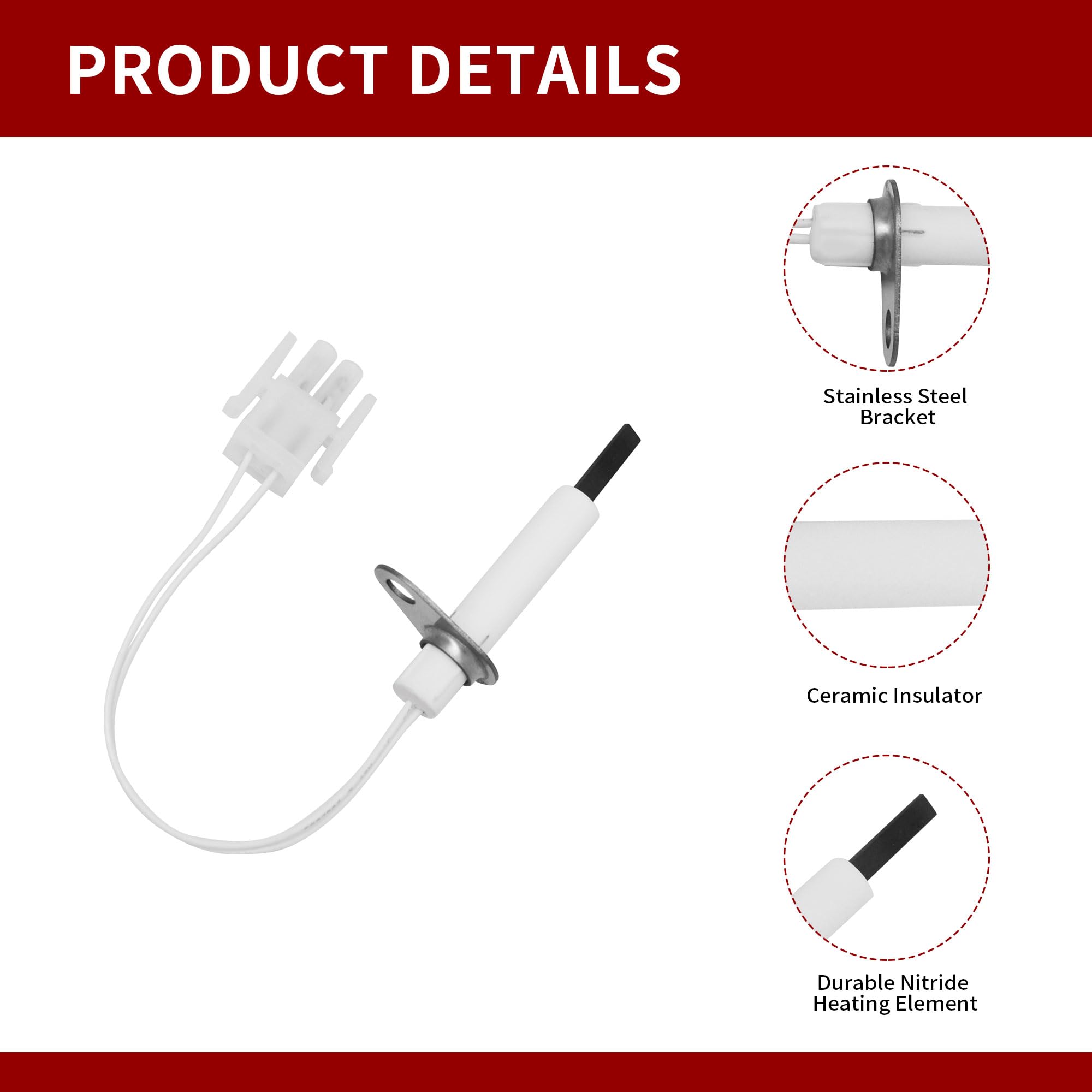 GEIparts 0130F00008S igniter assembly kit with essential parts for install