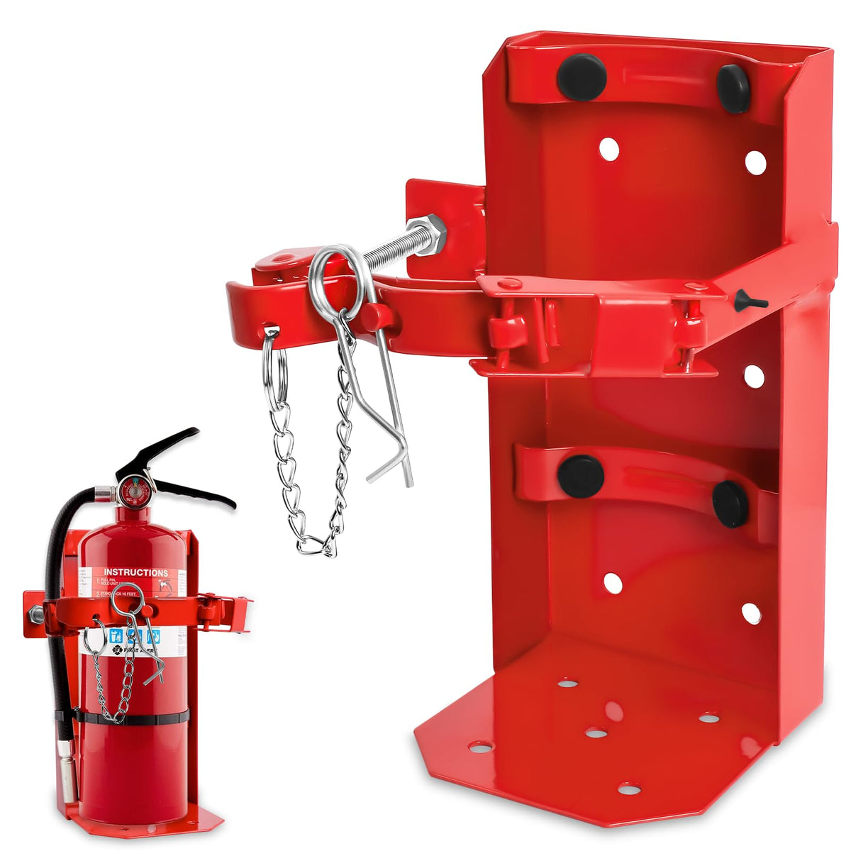 Gekufa fire extinguisher mount on wall for secure 5–10 lb units.