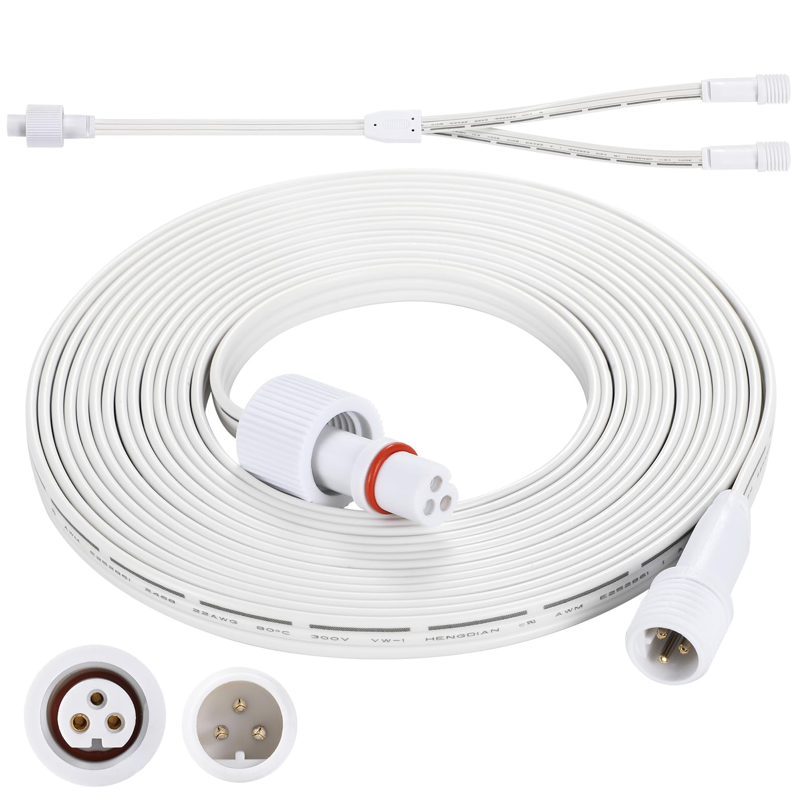 GelbeWindglocken 4m mains extension cord for durable outdoor lighting setup