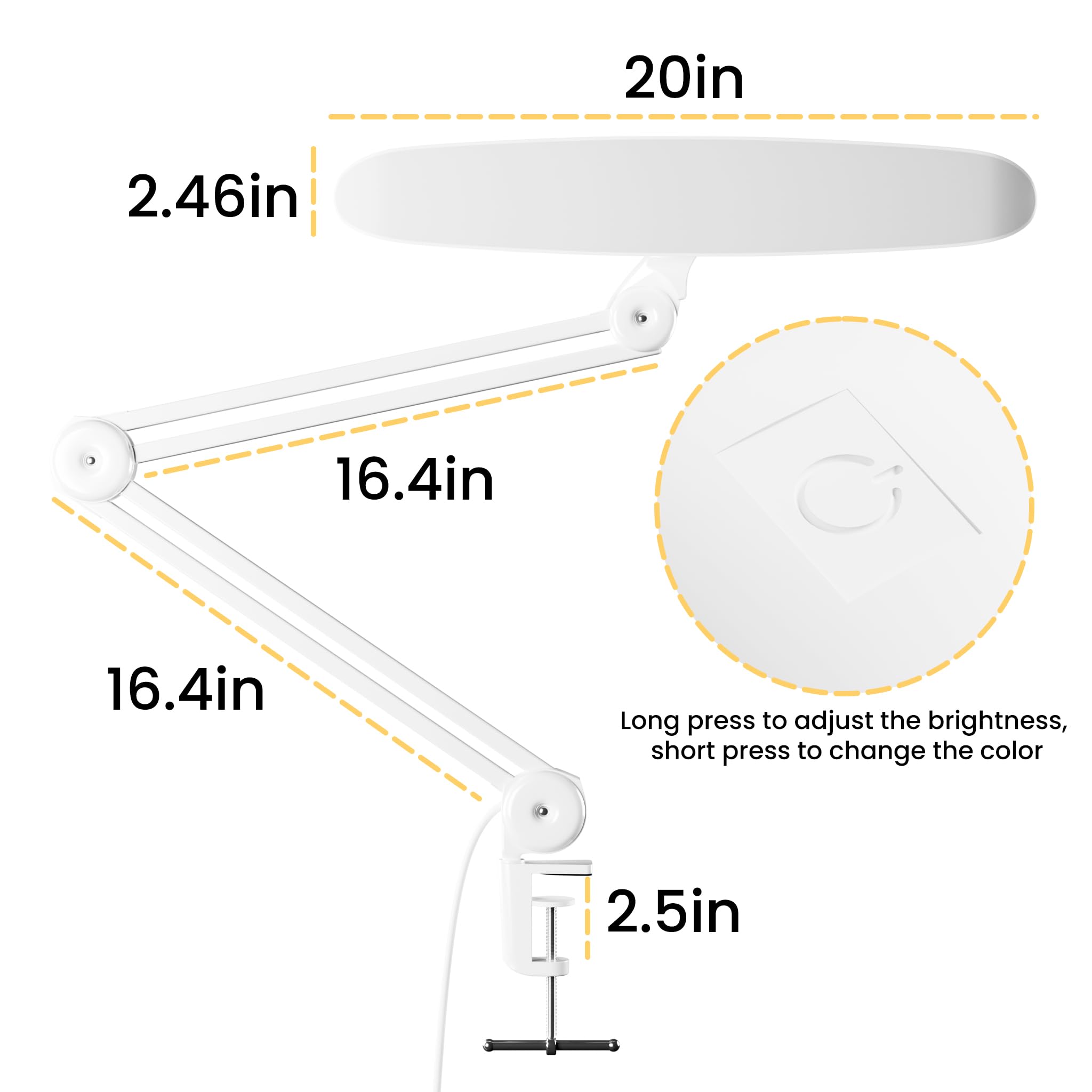 Gelpal color temperature modes offer warm to cool illumination for tasks.
