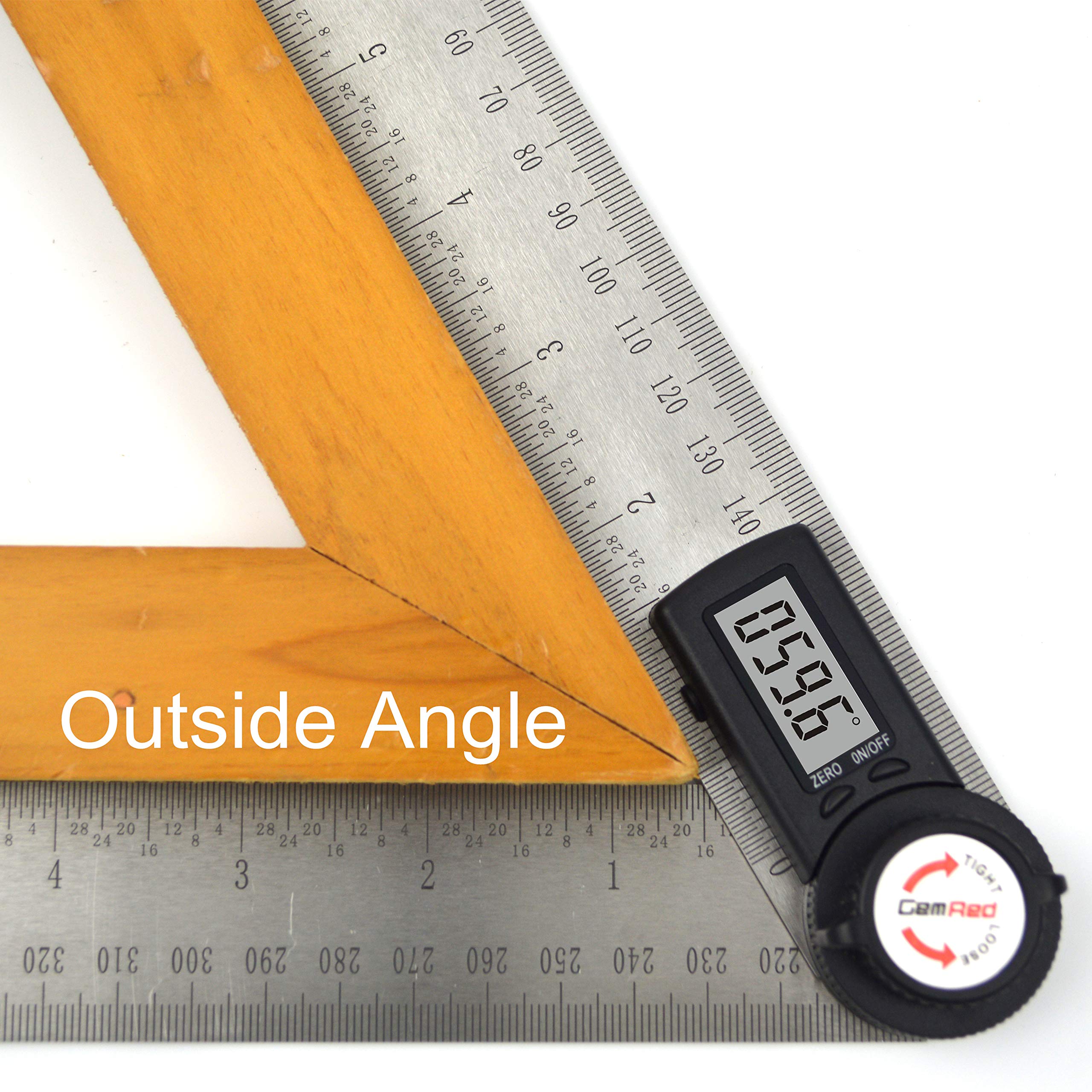 GemRed display shows angles clearly for quick readings