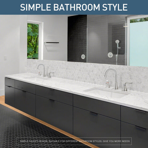 GENBONS ergonomic handles and red-blue logo help identify hot and cold water.