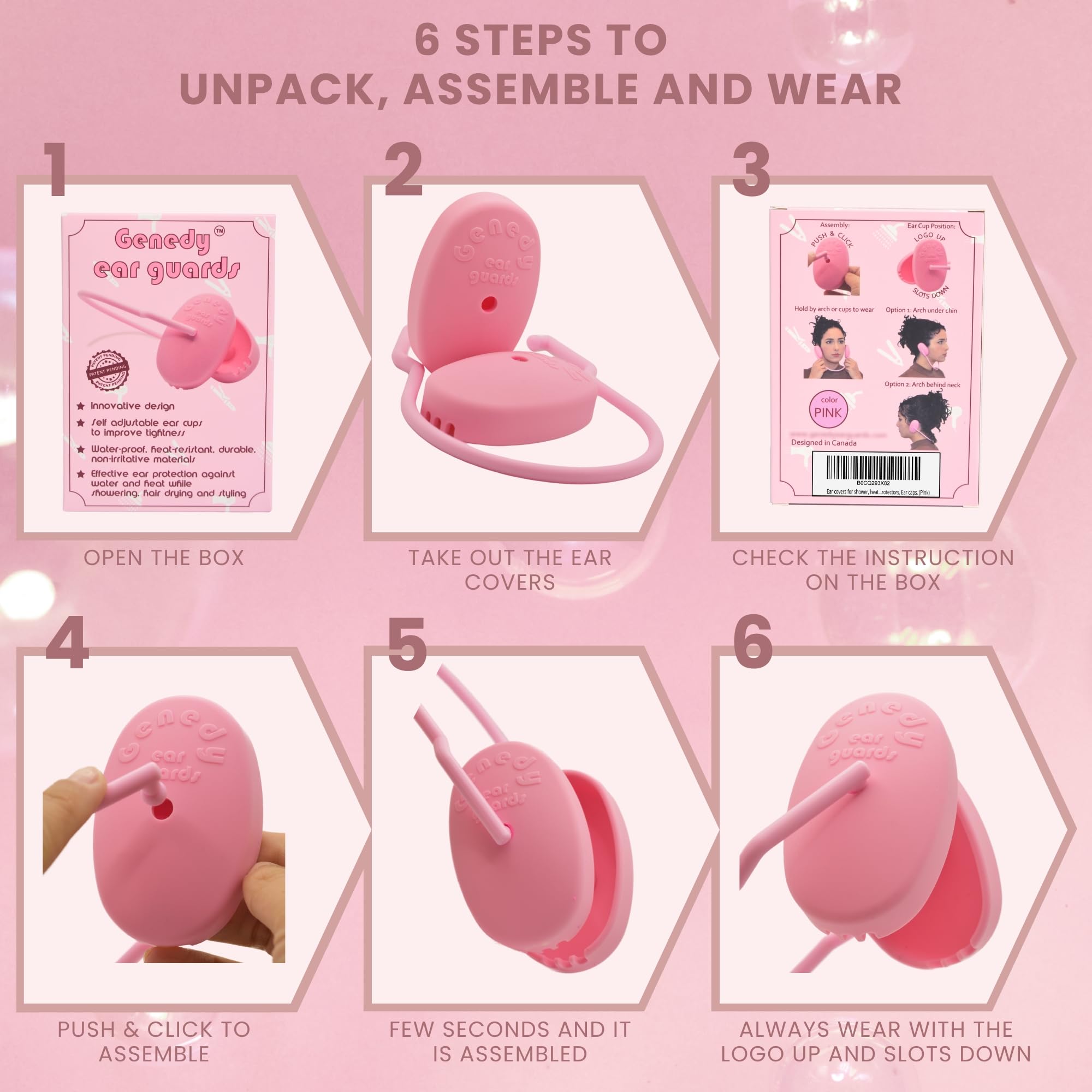 Genedy ear covers keep ear canals dry for comfort