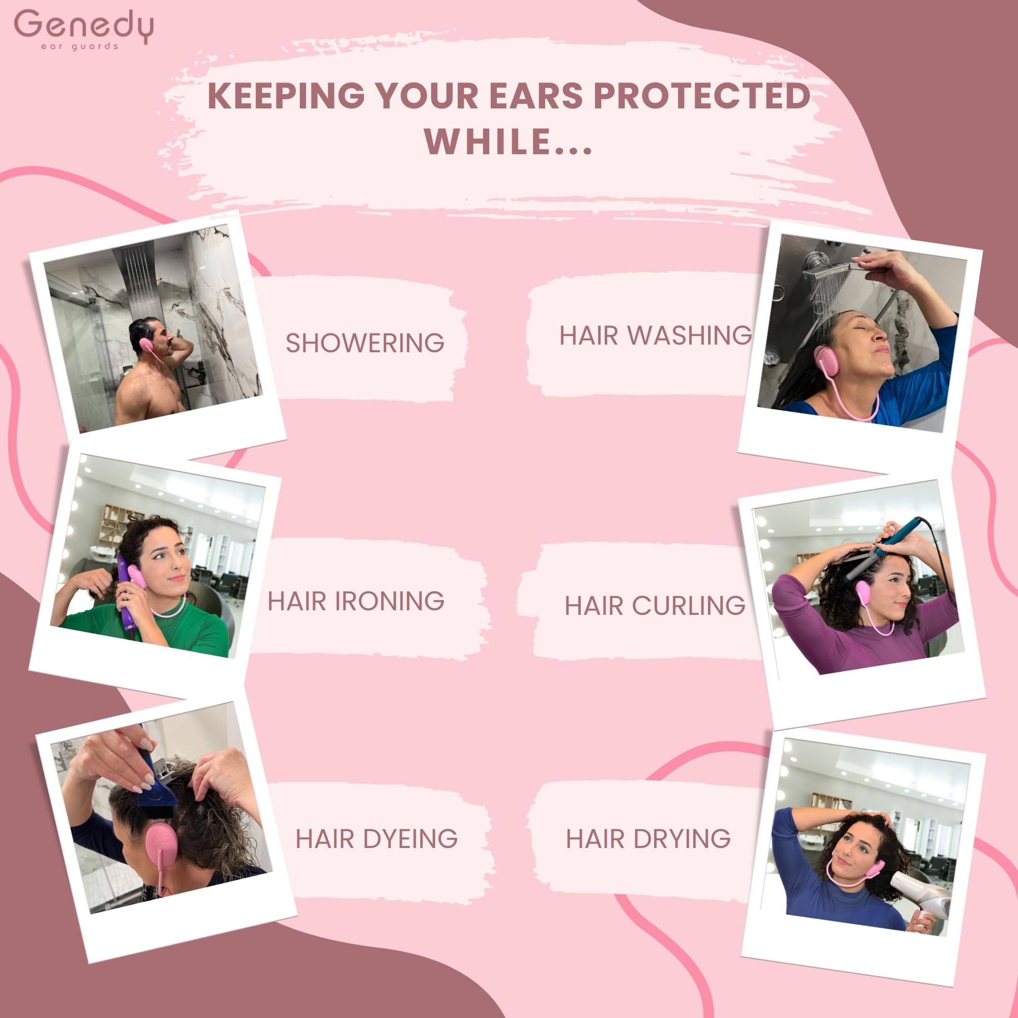 Genedy ear covers guard against dye stains during at‑home coloring