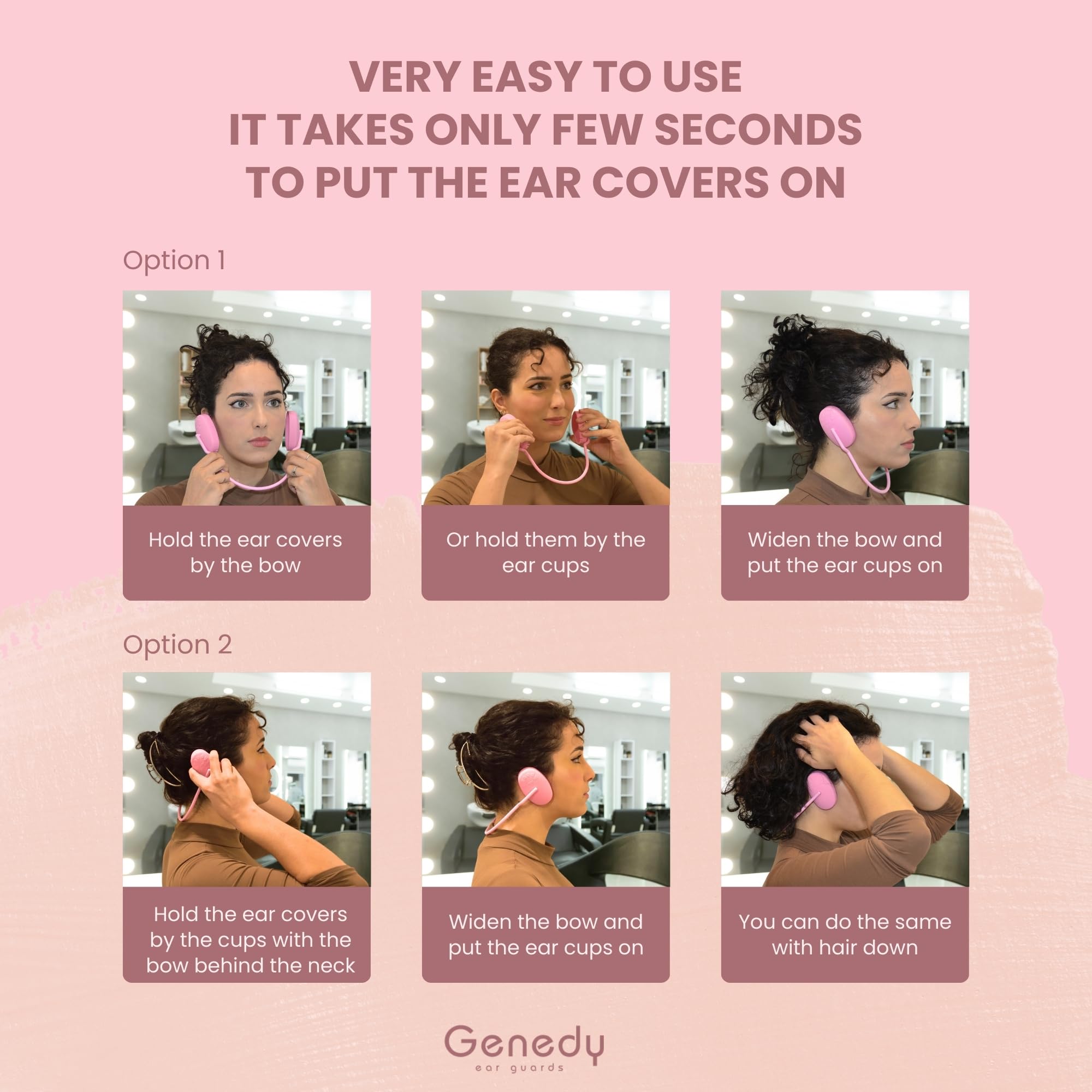 Genedy reusable silicone ear covers keep ears hygienic between uses