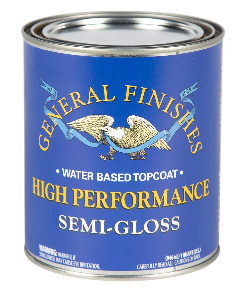 General Finishes High Performance Topcoat bottle showing durable interior finish