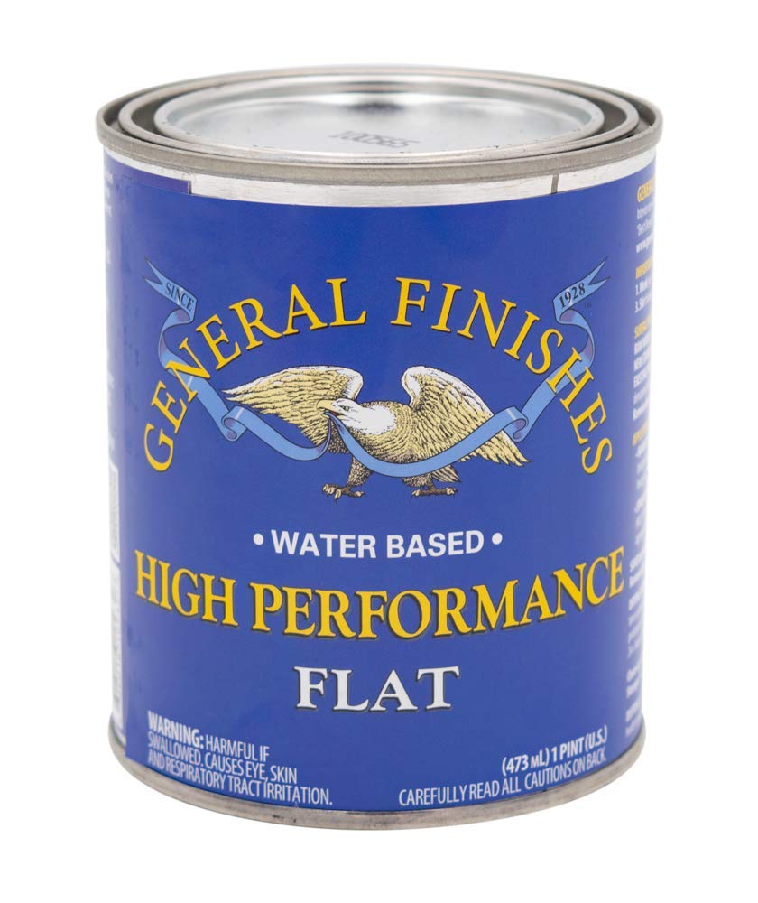 General Finishes High Performance Topcoat flat bottle protects interior wood surfaces with a durable finish.