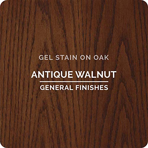 General Finishes Antique Walnut gel stain applied with cloth for even wood tone