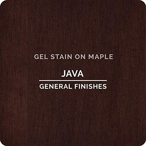 General Finishes Java gel stain on wood shows even color and controlled finish.